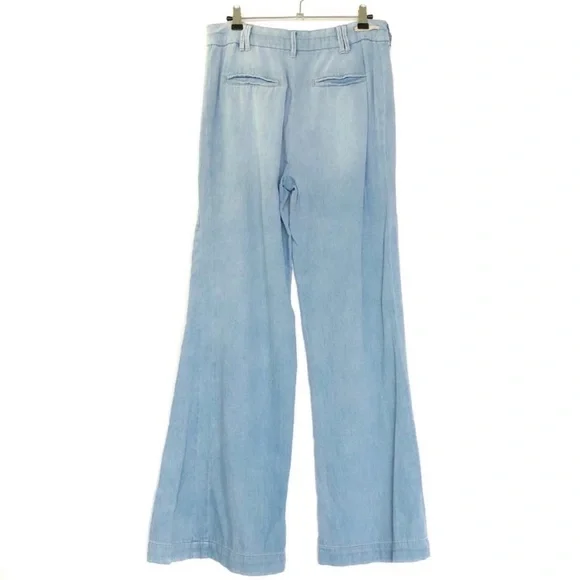 NWOT Anthropologie Pilcro High Rise Wide Leg Bell Bottom Flare Blue Jeans 28 - Picture 3 of 8